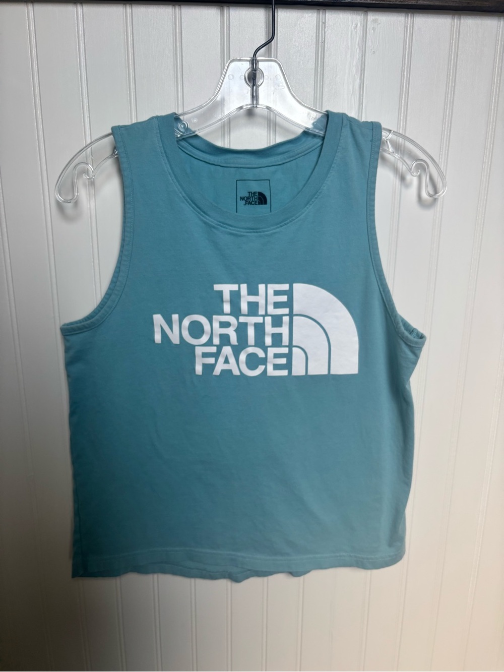 The North Face Teal Crewneck Tee with Front Logo